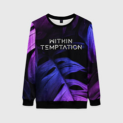 Женский свитшот Within Temptation neon monstera