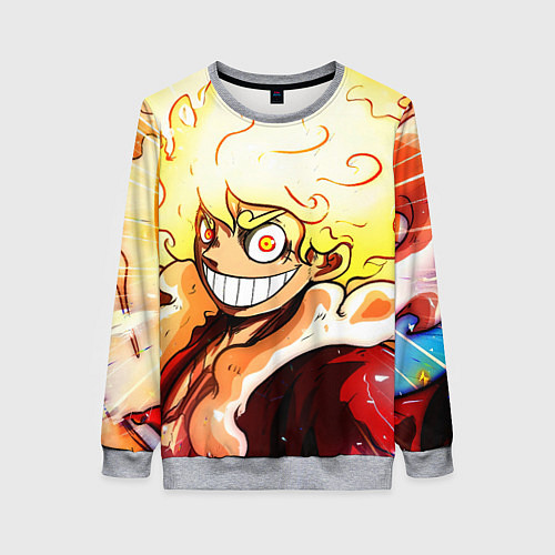 Женский свитшот Луффи 5 гир бог Ника - One Piece / 3D-Меланж – фото 1