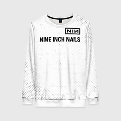 Свитшот женский Nine Inch Nails glitch на светлом фоне: символ све, цвет: 3D-белый