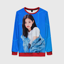 Свитшот женский Jennie kpop music, цвет: 3D-красный