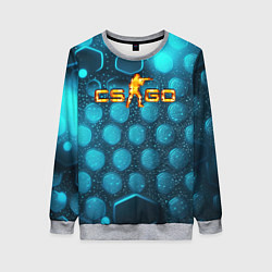 Женский свитшот CS GO blue neon