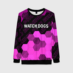 Свитшот женский Watch Dogs pro gaming: символ сверху, цвет: 3D-черный