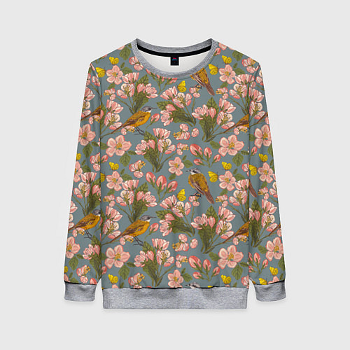 Женский свитшот Жёлтые трясогуски / 3D-Меланж – фото 1