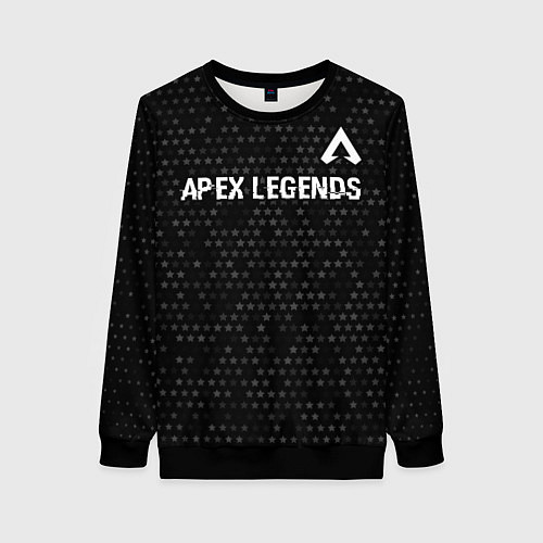 Женский свитшот Apex Legends glitch на темном фоне: символ сверху / 3D-Черный – фото 1