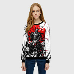 Свитшот женский Bushido warrior, цвет: 3D-черный — фото 2