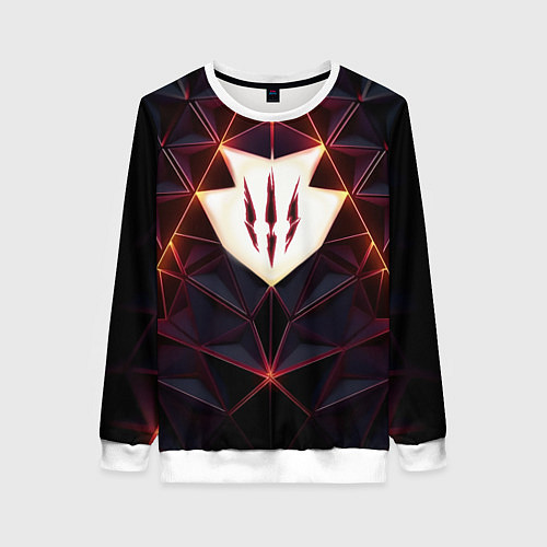 Женский свитшот The Witcher Logo Triangle / 3D-Белый – фото 1