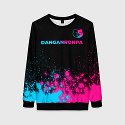 Женский свитшот Danganronpa - neon gradient: символ сверху