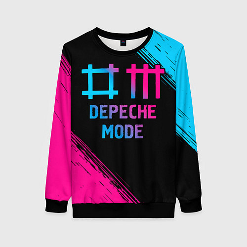 Женский свитшот Depeche Mode - neon gradient / 3D-Черный – фото 1