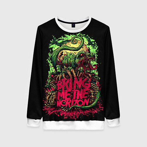Женский свитшот Bring me the horizon dinosaurs / 3D-Белый – фото 1
