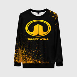 Женский свитшот Great Wall - gold gradient