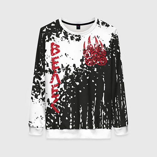 Женский свитшот Лапа медведя / 3D-Белый – фото 1