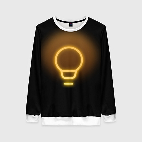 Женский свитшот Неоновая лампа / 3D-Белый – фото 1