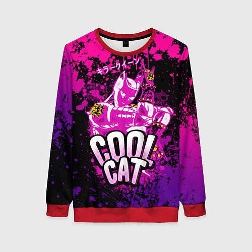 Женский свитшот Jo Jo - Королева убийца cool cat / 3D-Красный – фото 1