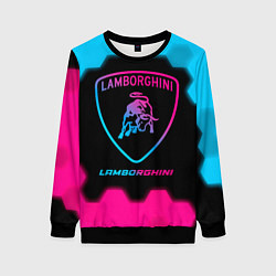 Женский свитшот Lamborghini - neon gradient