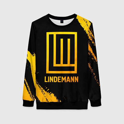 Женский свитшот Lindemann - gold gradient / 3D-Черный – фото 1