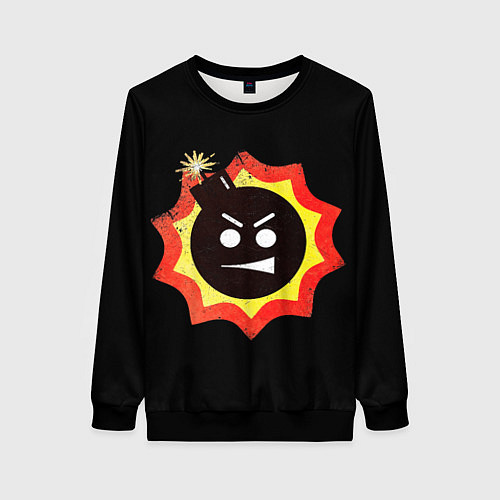 Женский свитшот Serious Sam logo / 3D-Черный – фото 1