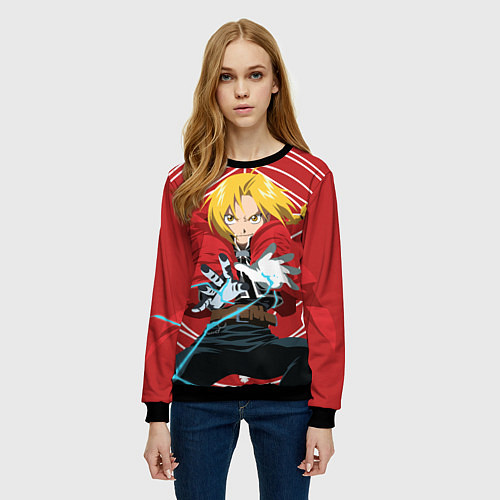 Женский свитшот Edward magic / 3D-Черный – фото 3