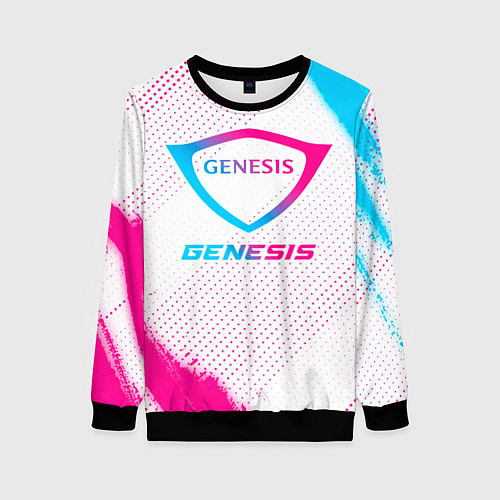 Женский свитшот Genesis neon gradient style / 3D-Черный – фото 1