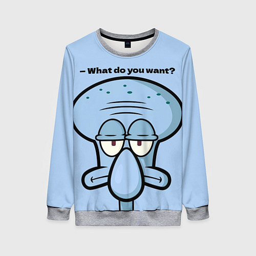 Женский свитшот Сквидвард / 3D-Меланж – фото 1