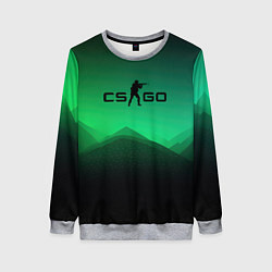 Женский свитшот CS GO green black background