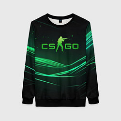 Женский свитшот CS GO green logo