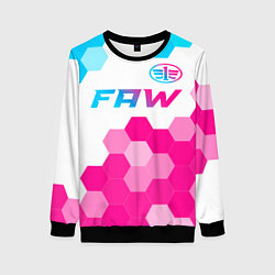 Женский свитшот FAW neon gradient style: символ сверху