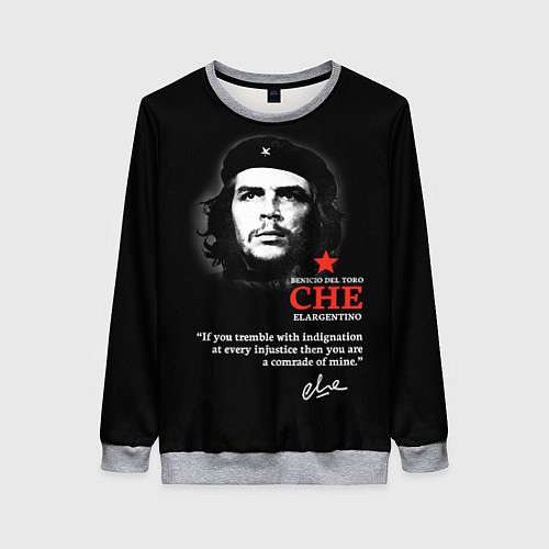 Женский свитшот Che Guevara автограф / 3D-Меланж – фото 1