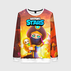 Свитшот женский Mortis пират Brawl Stars, цвет: 3D-белый