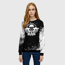 Свитшот женский Никто кроме нас - черно-белый, цвет: 3D-черный — фото 2