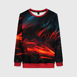 Женский свитшот Red black abstract