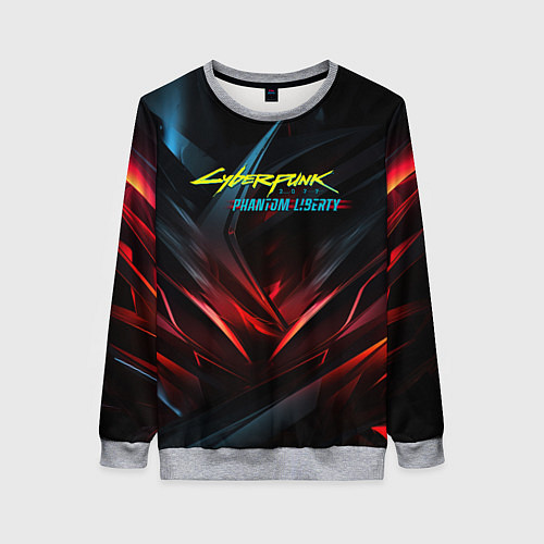 Женский свитшот Cyberpunk abstract dark / 3D-Меланж – фото 1