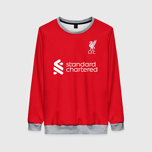 Женский свитшот ФК Ливерпуль форма 2324 домашняя / 3D-Меланж – фото 1