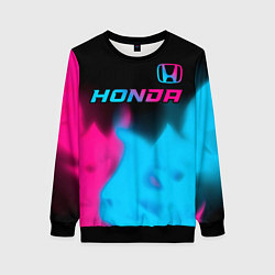 Женский свитшот Honda - neon gradient: символ сверху