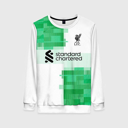 Женский свитшот ФК Ливерпуль форма 2324 гостевая / 3D-Белый – фото 1