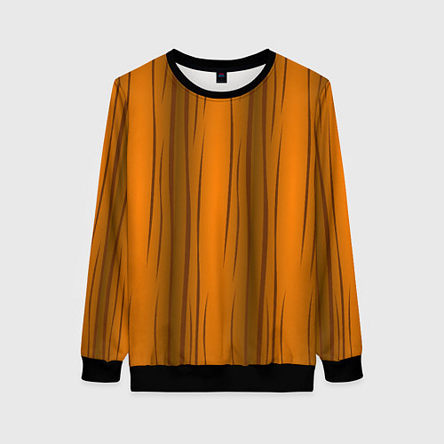 Женский свитшот Текстура бревна вертикальные / 3D-Черный – фото 1