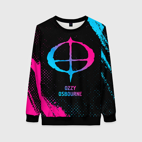 Женский свитшот Ozzy Osbourne - neon gradient / 3D-Черный – фото 1