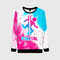 Женский свитшот Portal neon gradient style