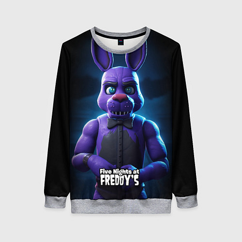 Женский свитшот Five Nights at Freddys Bonnie / 3D-Меланж – фото 1