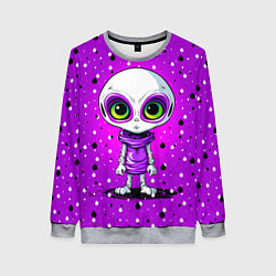 Свитшот женский Alien - purple color, цвет: 3D-меланж