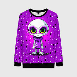 Свитшот женский Alien - purple color, цвет: 3D-черный