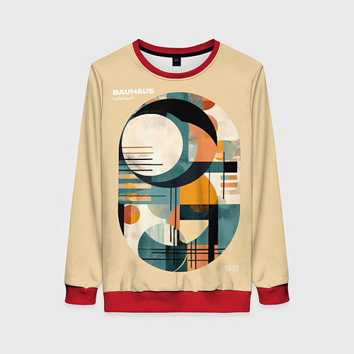 Женский свитшот Баухаус - Мысли ацтека / 3D-Красный – фото 1