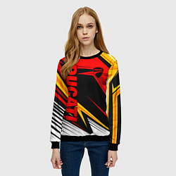 Свитшот женский Ducati - red uniform, цвет: 3D-черный — фото 2