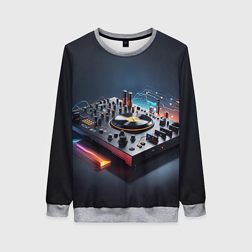 Женский свитшот Диджейский пульт / 3D-Меланж – фото 1