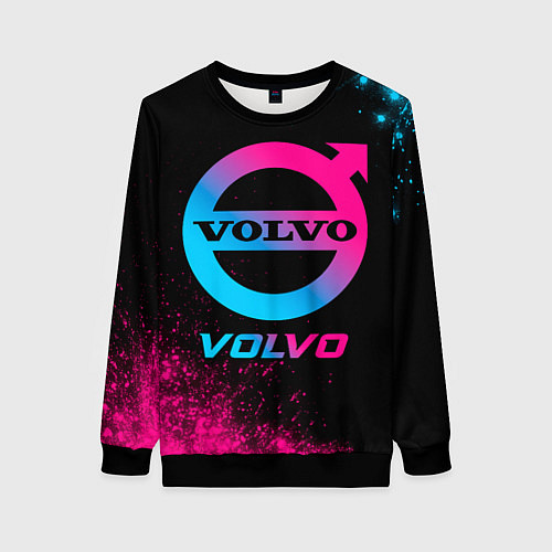 Женский свитшот Volvo - neon gradient / 3D-Черный – фото 1