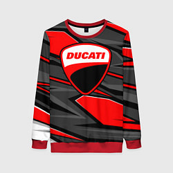 Женский свитшот Ducati - red stripes