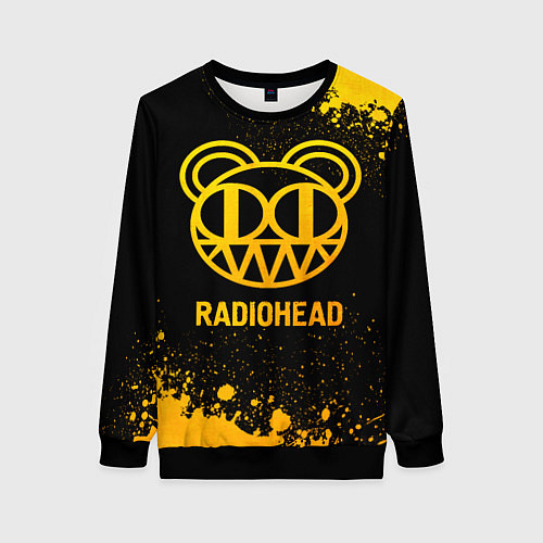 Женский свитшот Radiohead - gold gradient / 3D-Черный – фото 1