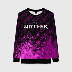 Свитшот женский The Witcher pro gaming: символ сверху, цвет: 3D-черный