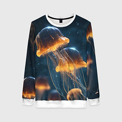 Женский свитшот Люминисцентные медузы