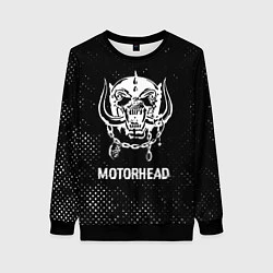Свитшот женский Motorhead glitch на темном фоне, цвет: 3D-черный