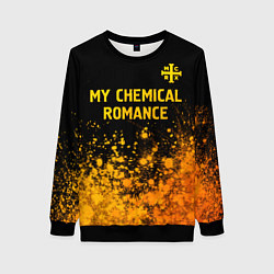 Женский свитшот My Chemical Romance - gold gradient: символ сверху